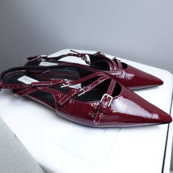 Steve Madden Women's Peony Strappy Pointed Toe Slingback Flats - Picture 2 of 7